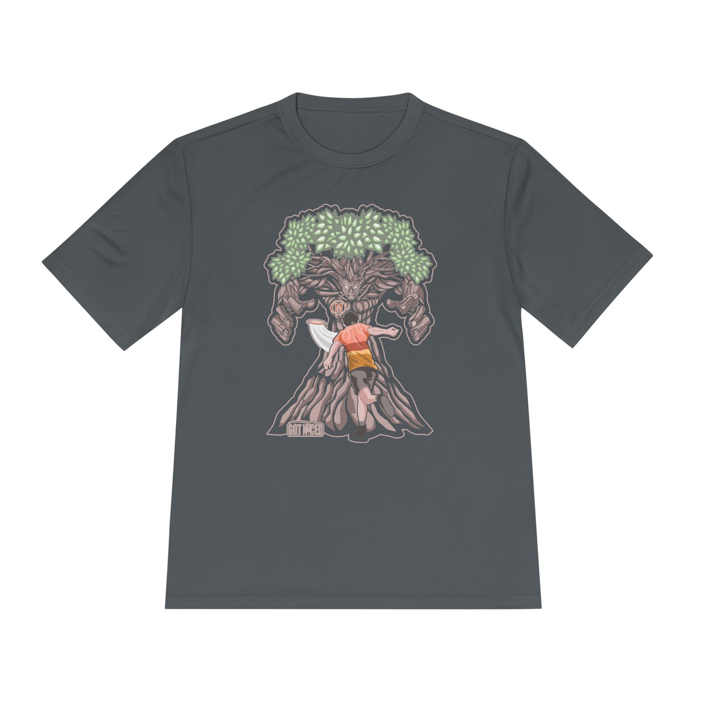 Mando Tree Disc Golf Moisture Wicking Tee, Unisex Athletic Shirt, Disc Golf Apparel, Unique Design