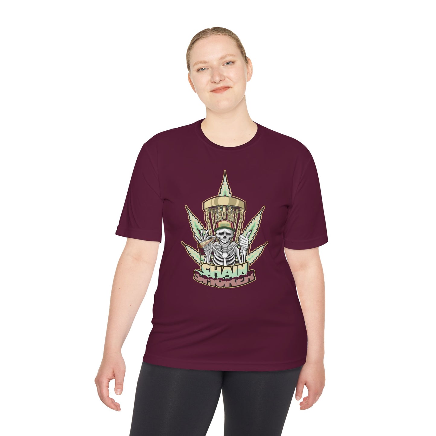 Chain Smoker Disc Golf Moisture Wicking Tee, Unisex Athletic Shirt, Disc Golf Apparel, Unique Design