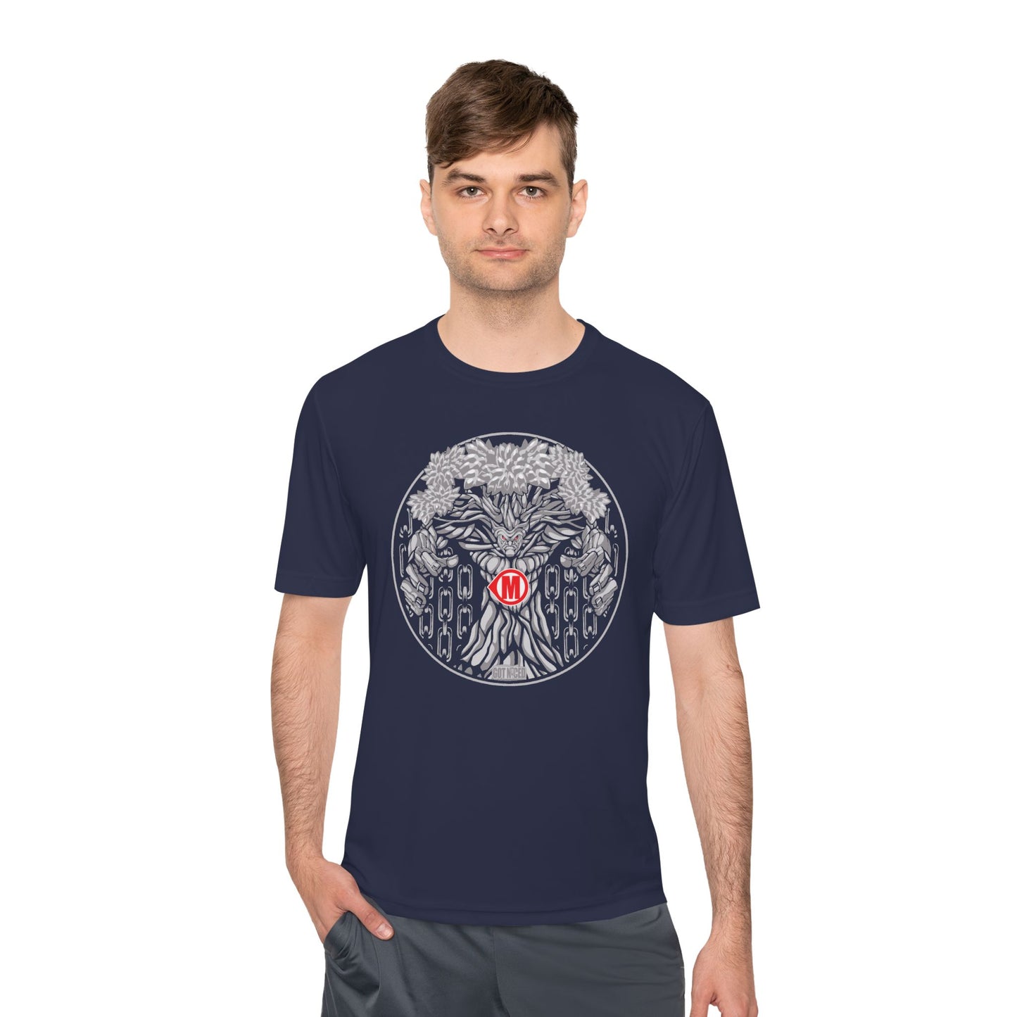 Mando Tree Disc Golf Moisture Wicking Tee, Unisex Athletic Shirt, Disc Golf Apparel, Unique Design