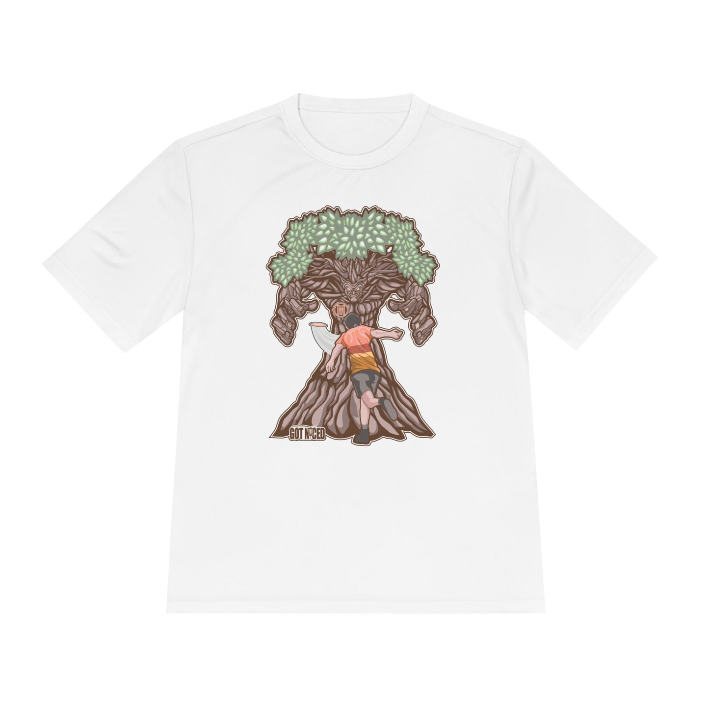 Mando Tree Disc Golf Moisture Wicking Tee, Unisex Athletic Shirt, Disc Golf Apparel, Unique Design