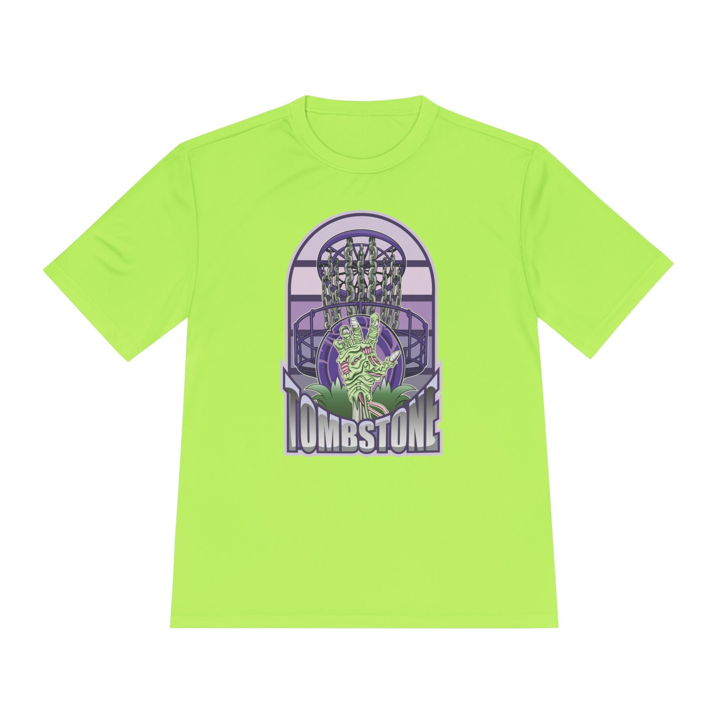 Tombstone Disc Golf Moisture Wicking Tee, Unisex Athletic Shirt, Disc Golf Apparel, Unique Design