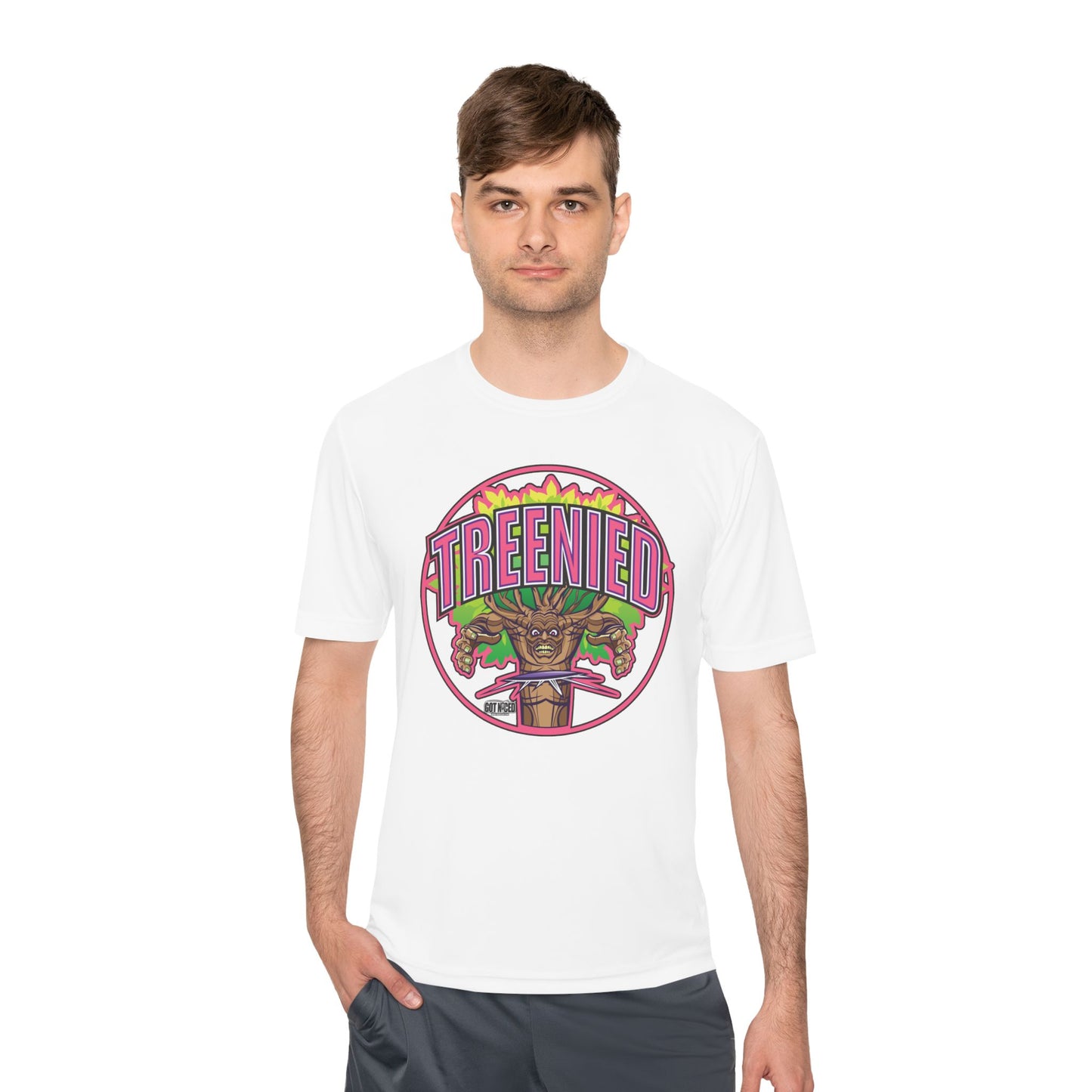 Treenied Disc Golf Moisture Wicking Tee, Unisex Athletic Shirt, Disc Golf Apparel, Unique Design