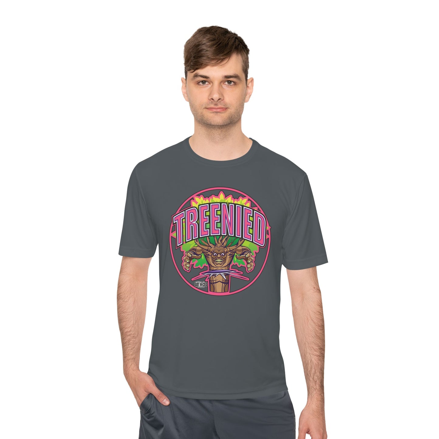 Treenied Disc Golf Moisture Wicking Tee, Unisex Athletic Shirt, Disc Golf Apparel, Unique Design