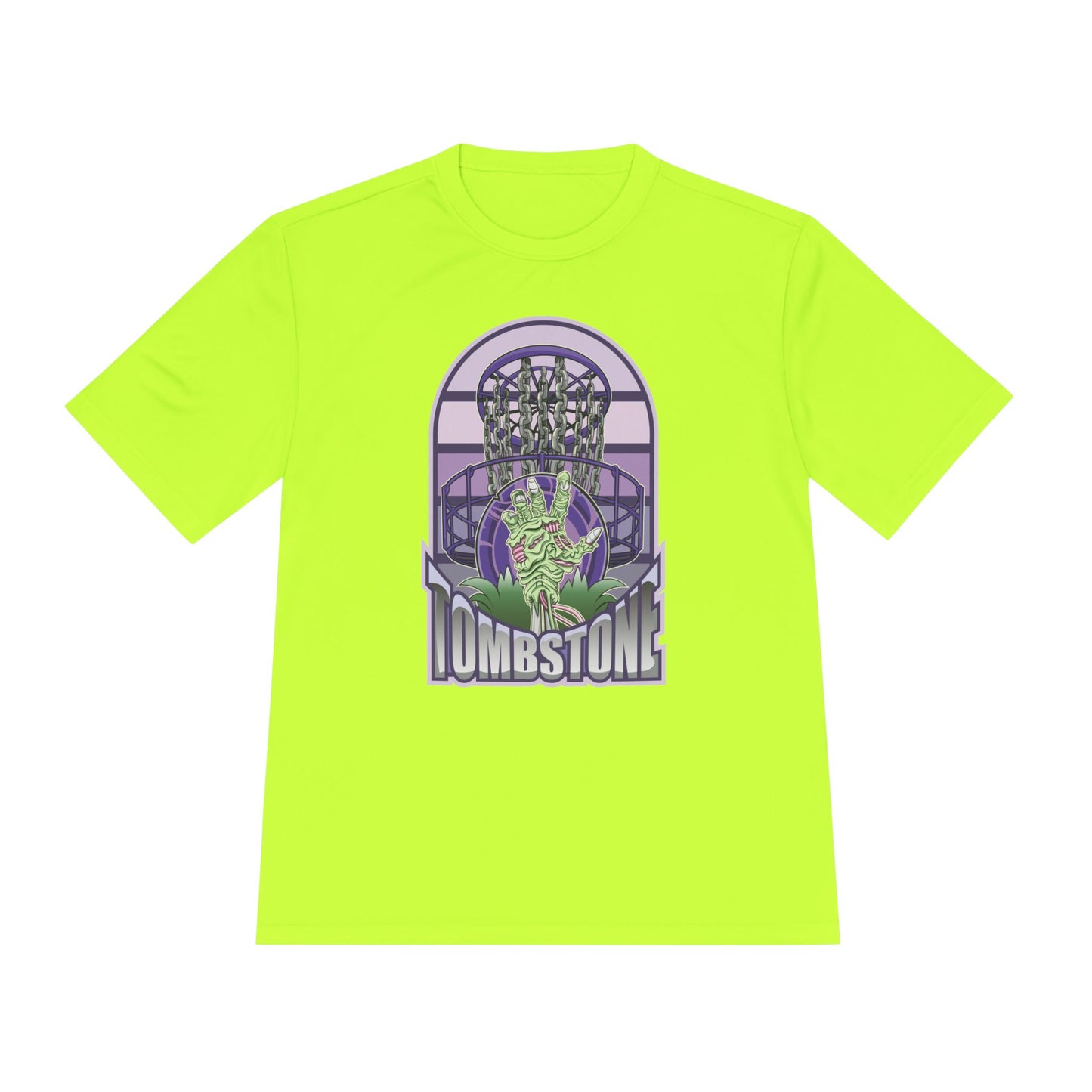 Tombstone Disc Golf Moisture Wicking Tee, Unisex Athletic Shirt, Disc Golf Apparel, Unique Design
