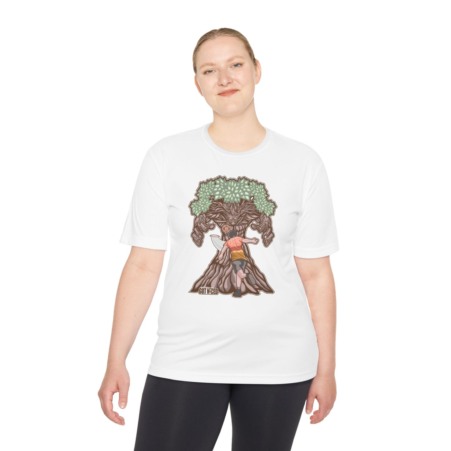 Mando Tree Disc Golf Moisture Wicking Tee, Unisex Athletic Shirt, Disc Golf Apparel, Unique Design