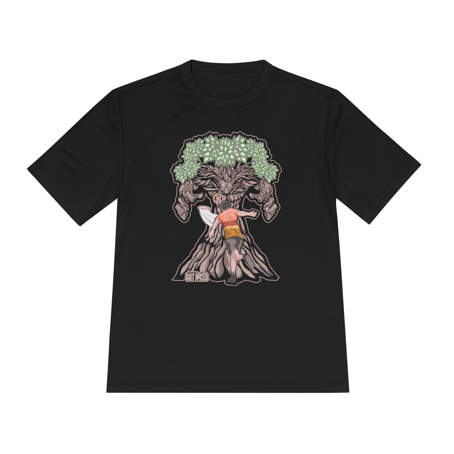 Mando Tree Disc Golf Moisture Wicking Tee, Unisex Athletic Shirt, Disc Golf Apparel, Unique Design