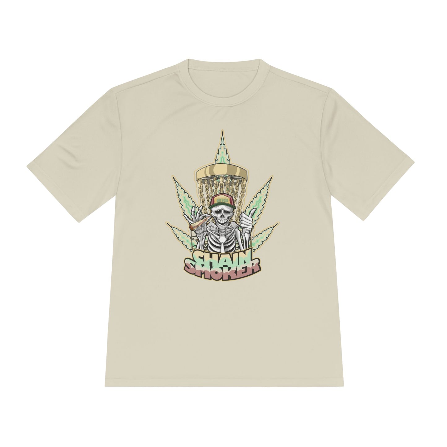 Chain Smoker Disc Golf Moisture Wicking Tee, Unisex Athletic Shirt, Disc Golf Apparel, Unique Design