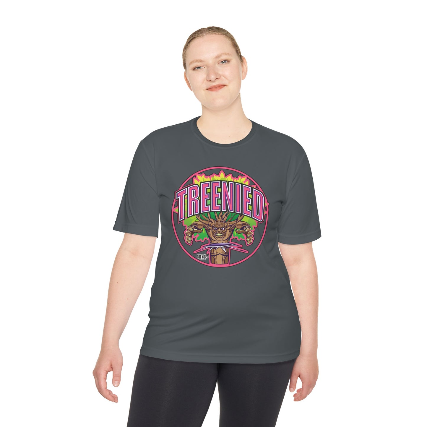 Treenied Disc Golf Moisture Wicking Tee, Unisex Athletic Shirt, Disc Golf Apparel, Unique Design