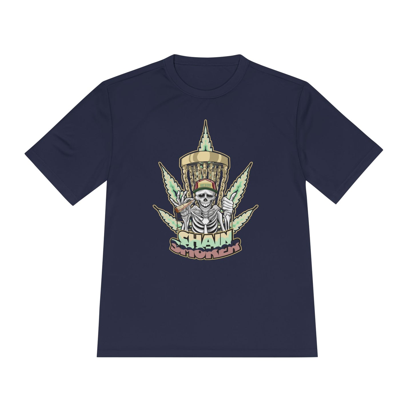 Chain Smoker Disc Golf Moisture Wicking Tee, Unisex Athletic Shirt, Disc Golf Apparel, Unique Design