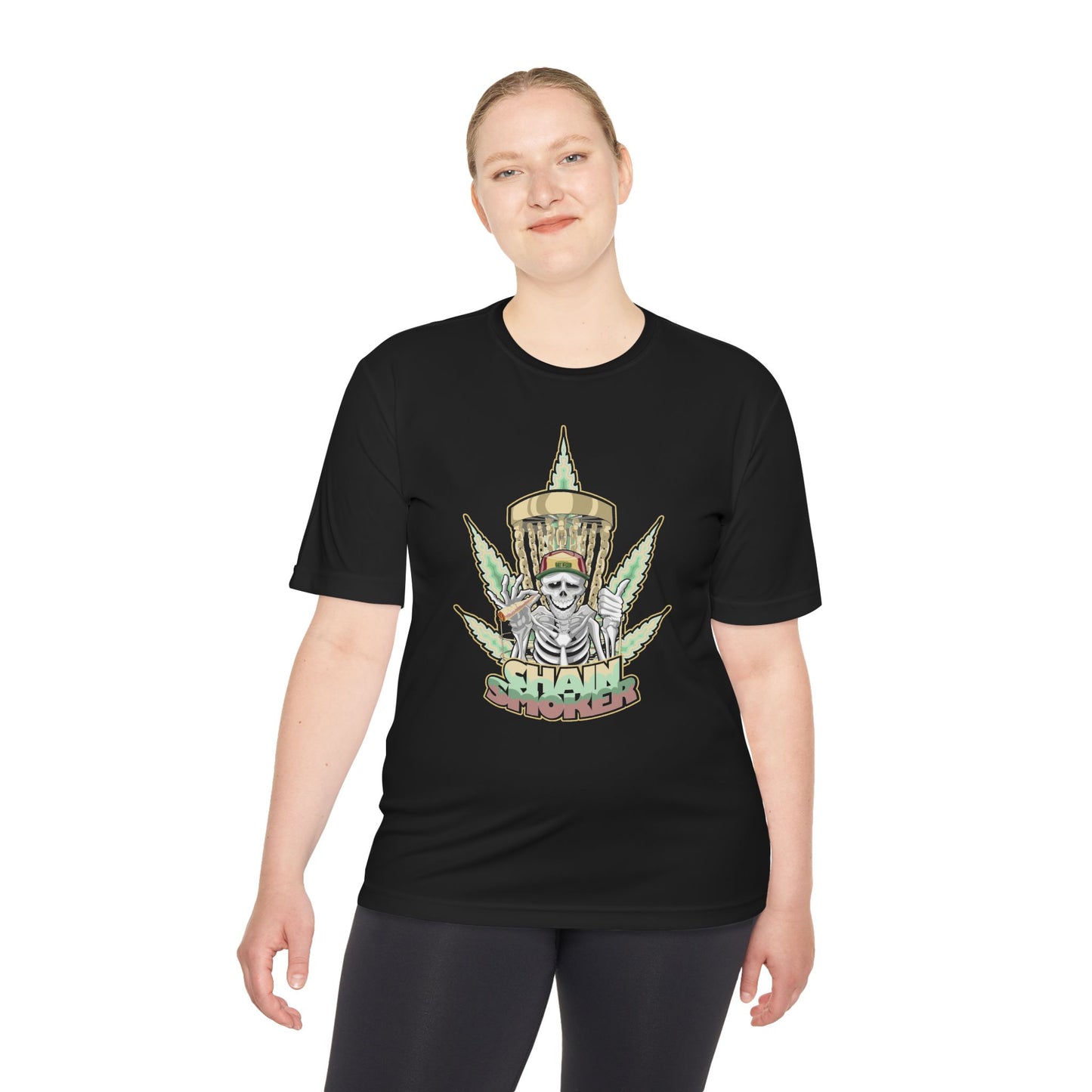 Chain Smoker Disc Golf Moisture Wicking Tee, Unisex Athletic Shirt, Disc Golf Apparel, Unique Design