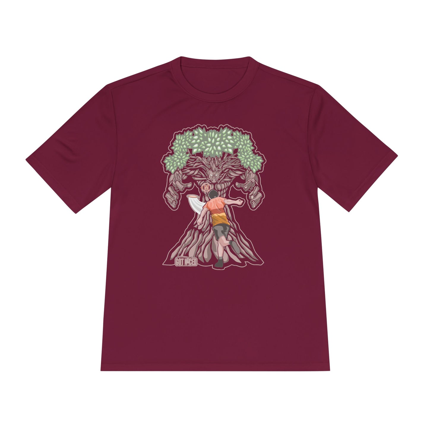Mando Tree Disc Golf Moisture Wicking Tee, Unisex Athletic Shirt, Disc Golf Apparel, Unique Design