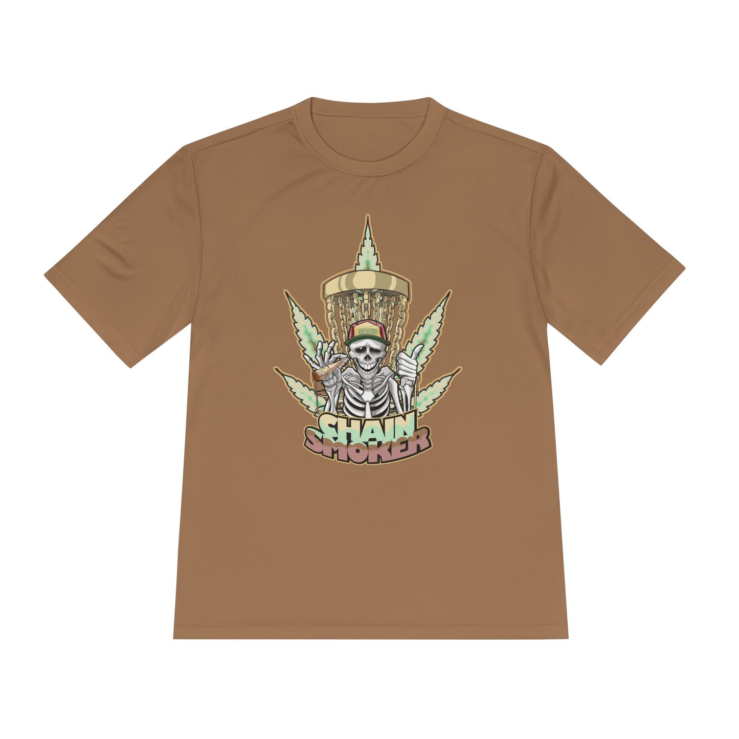 Chain Smoker Disc Golf Moisture Wicking Tee, Unisex Athletic Shirt, Disc Golf Apparel, Unique Design