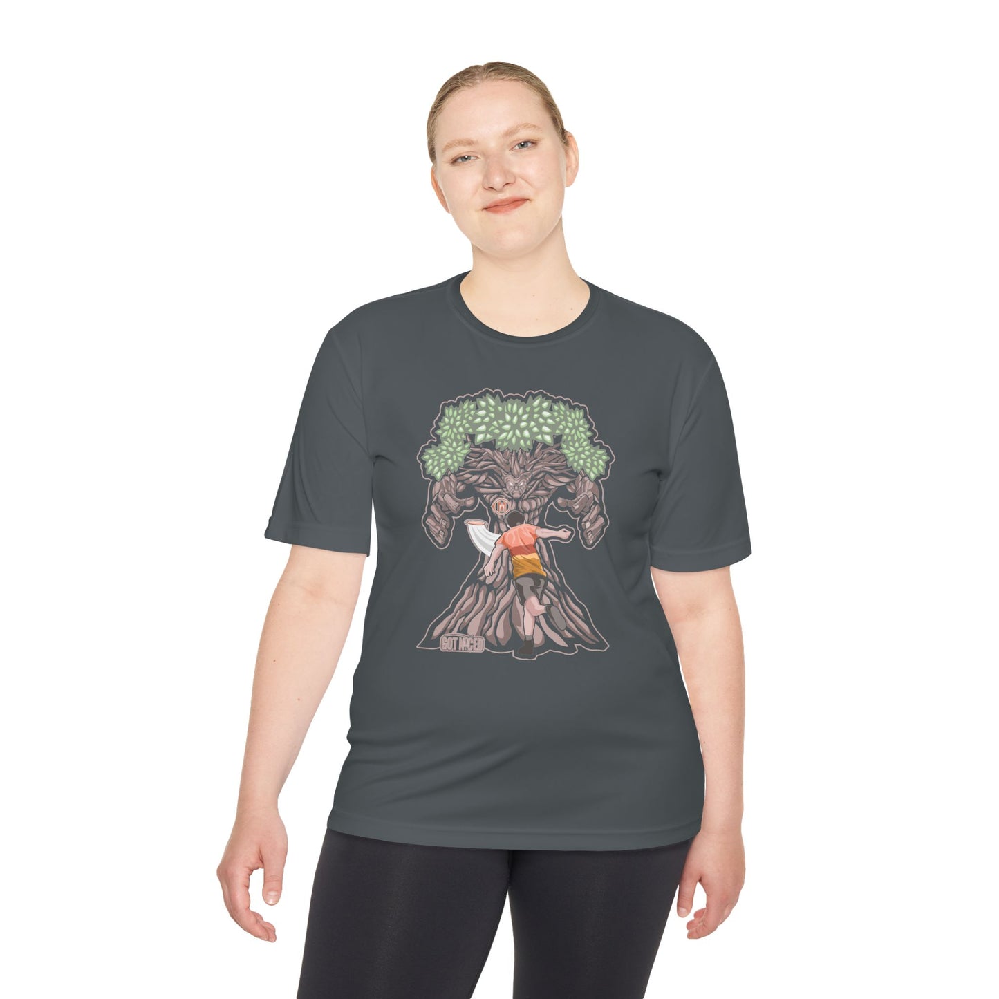Mando Tree Disc Golf Moisture Wicking Tee, Unisex Athletic Shirt, Disc Golf Apparel, Unique Design