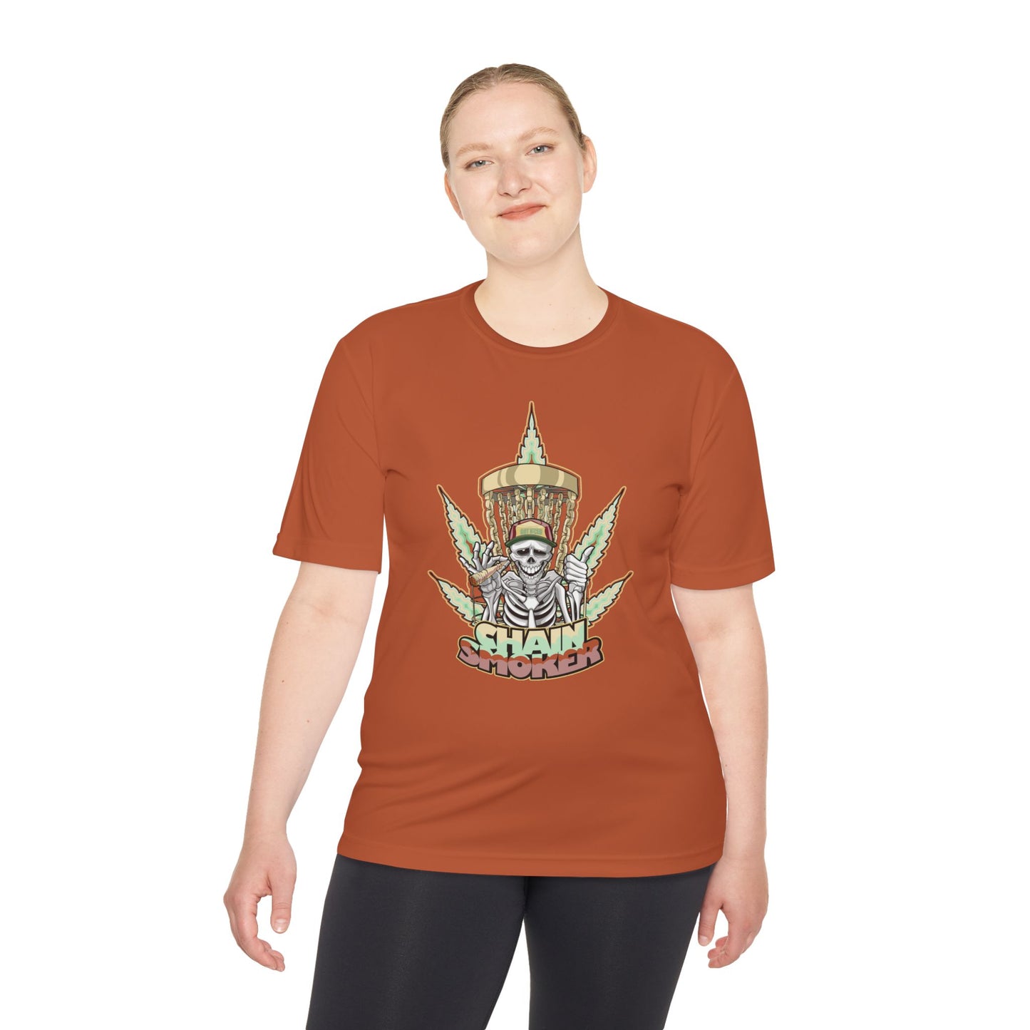 Chain Smoker Disc Golf Moisture Wicking Tee, Unisex Athletic Shirt, Disc Golf Apparel, Unique Design