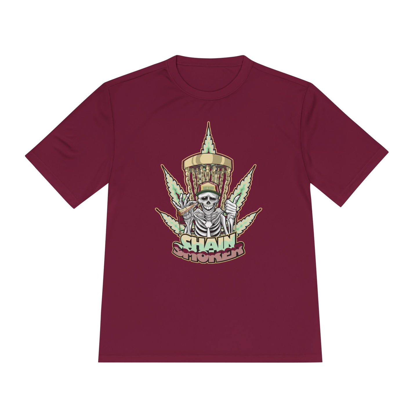 Chain Smoker Disc Golf Moisture Wicking Tee, Unisex Athletic Shirt, Disc Golf Apparel, Unique Design