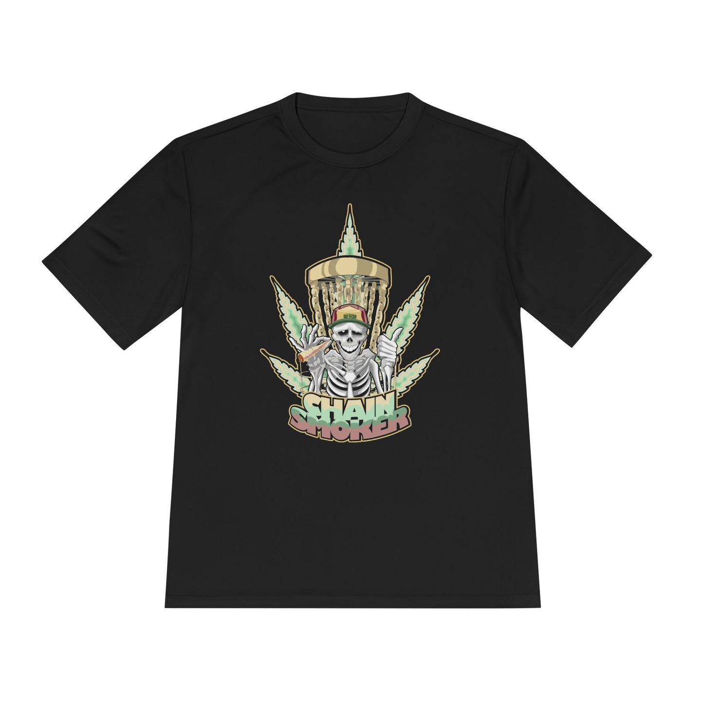 Chain Smoker Disc Golf Moisture Wicking Tee, Unisex Athletic Shirt, Disc Golf Apparel, Unique Design
