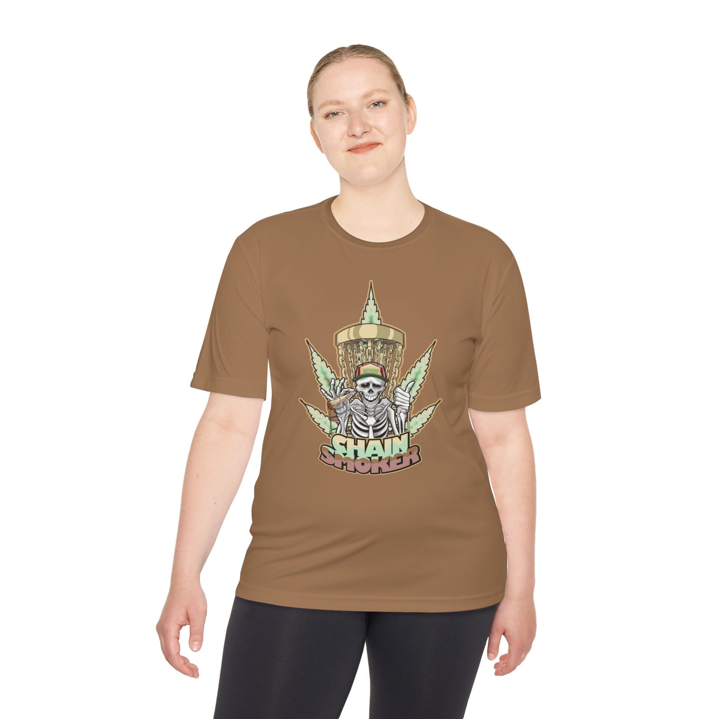 Chain Smoker Disc Golf Moisture Wicking Tee, Unisex Athletic Shirt, Disc Golf Apparel, Unique Design