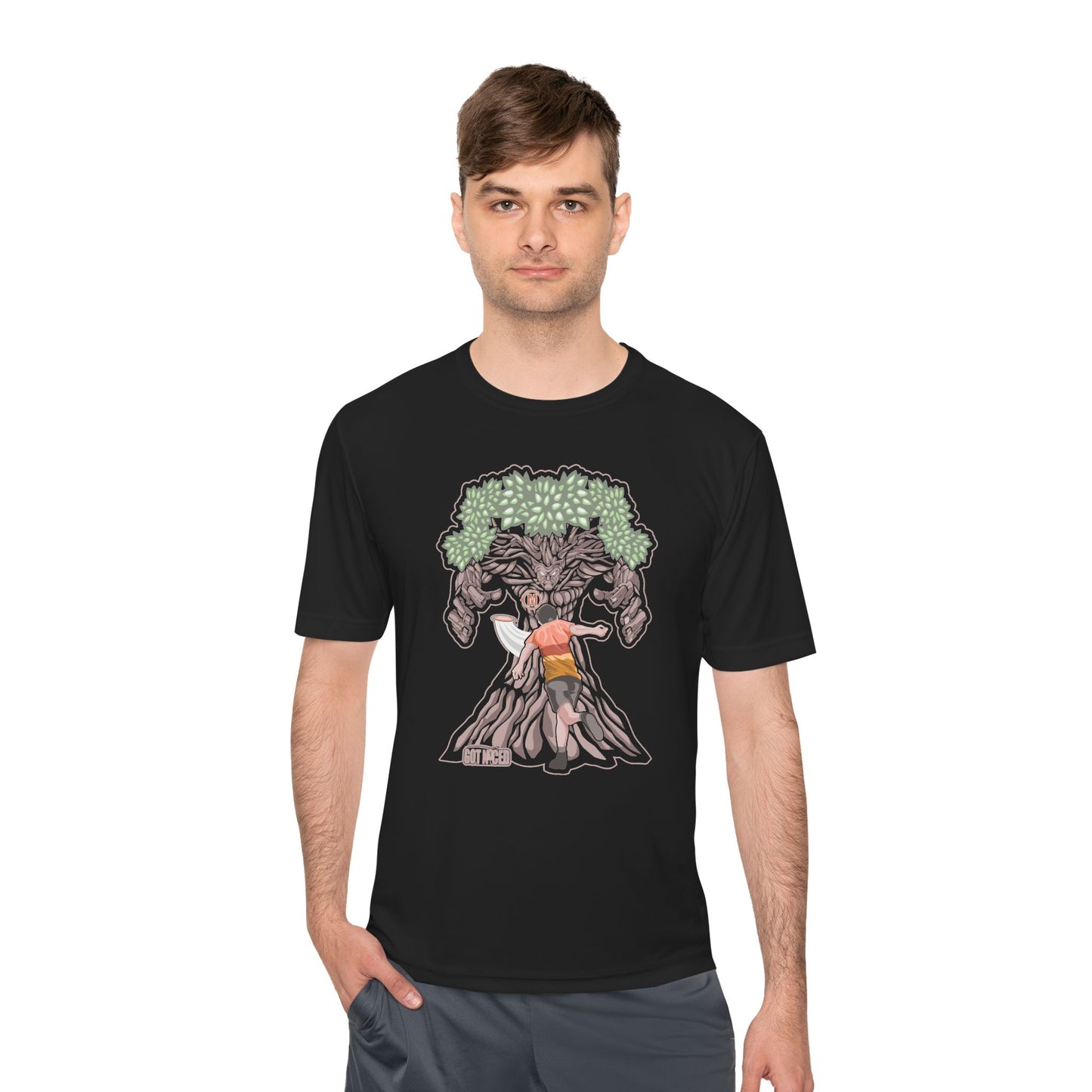 Mando Tree Disc Golf Moisture Wicking Tee, Unisex Athletic Shirt, Disc Golf Apparel, Unique Design