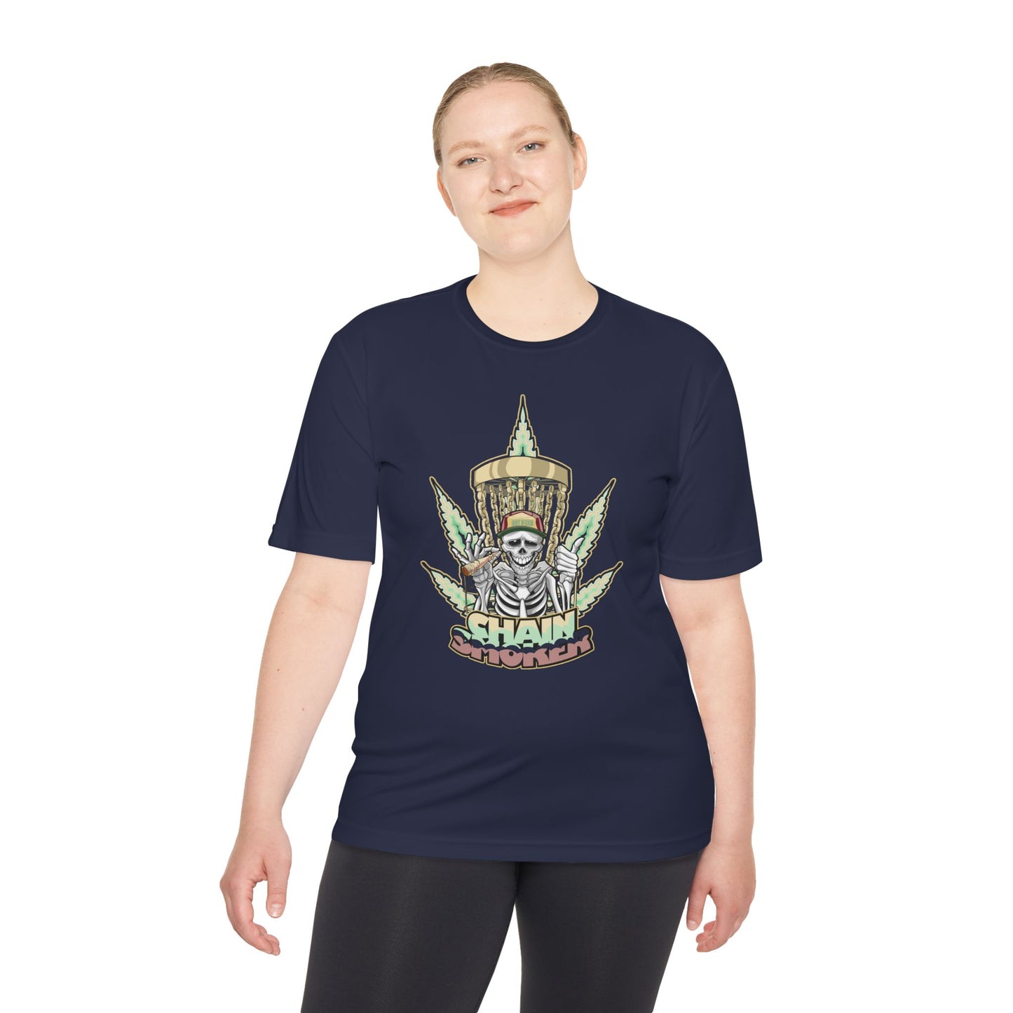 Chain Smoker Disc Golf Moisture Wicking Tee, Unisex Athletic Shirt, Disc Golf Apparel, Unique Design