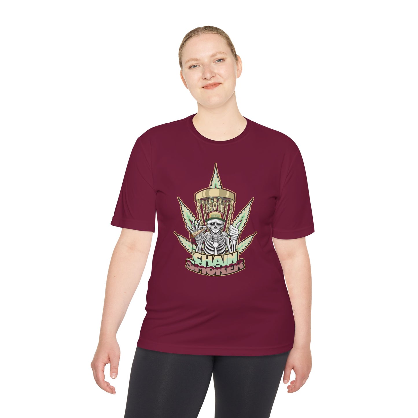 Chain Smoker Disc Golf Moisture Wicking Tee, Unisex Athletic Shirt, Disc Golf Apparel, Unique Design