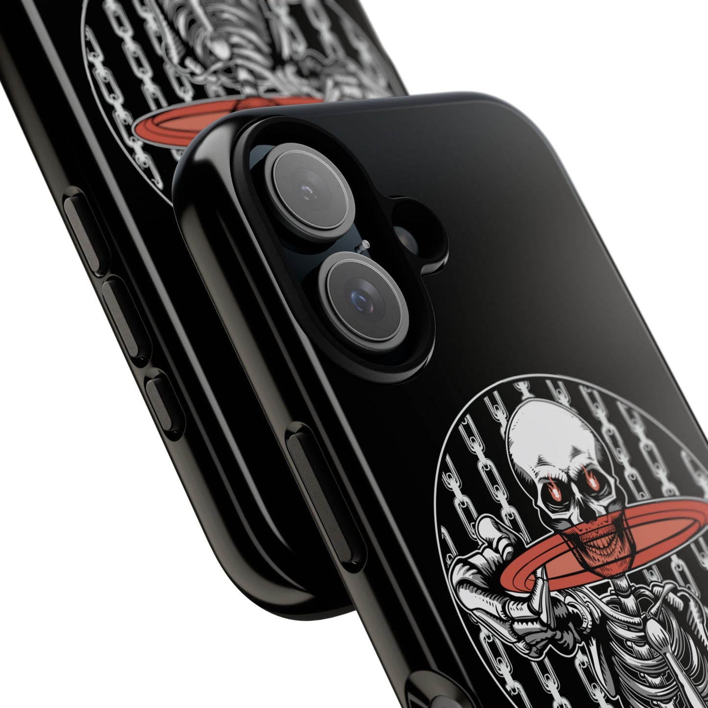 Tough Cases - Skeleton Graphic Phone Case, Edgy Phone Cover, Disc Golf Design, Unique Cell Phone Skin, Tough Protective Case