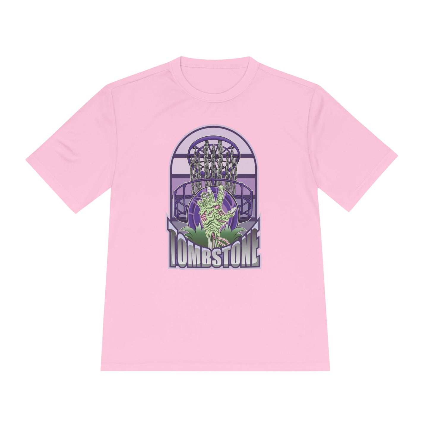 Tombstone Disc Golf Moisture Wicking Tee, Unisex Athletic Shirt, Disc Golf Apparel, Unique Design