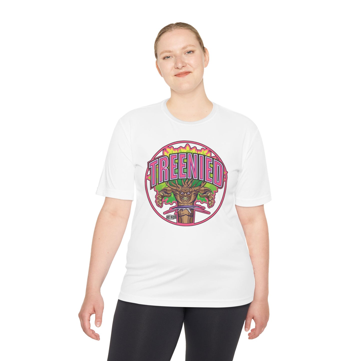 Treenied Disc Golf Moisture Wicking Tee, Unisex Athletic Shirt, Disc Golf Apparel, Unique Design