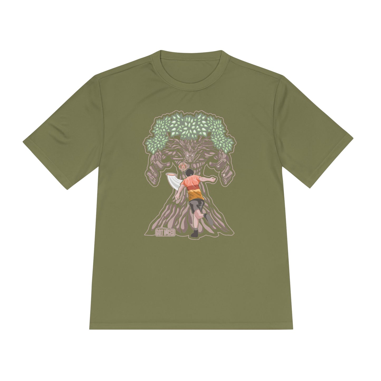 Mando Tree Disc Golf Moisture Wicking Tee, Unisex Athletic Shirt, Disc Golf Apparel, Unique Design