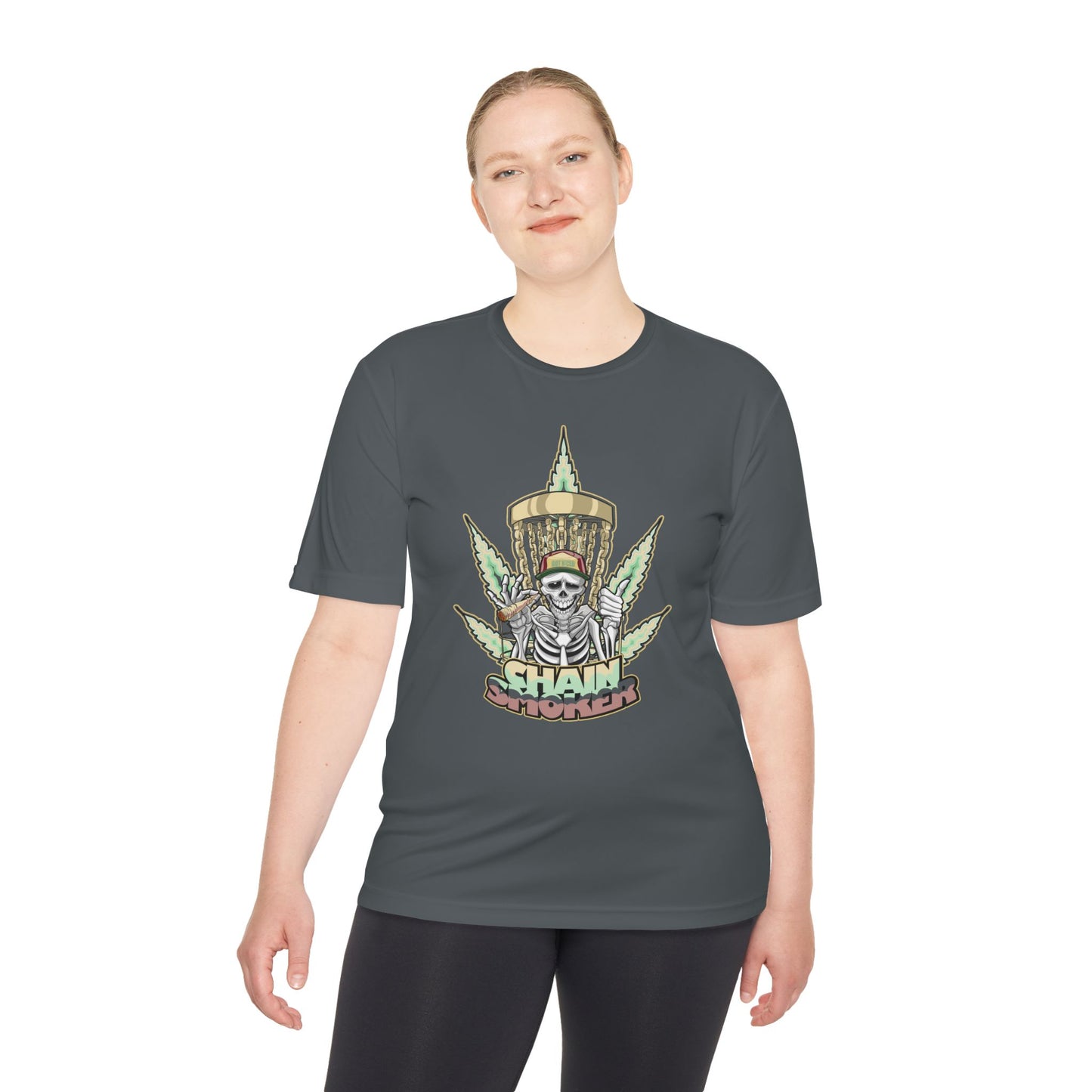 Chain Smoker Disc Golf Moisture Wicking Tee, Unisex Athletic Shirt, Disc Golf Apparel, Unique Design