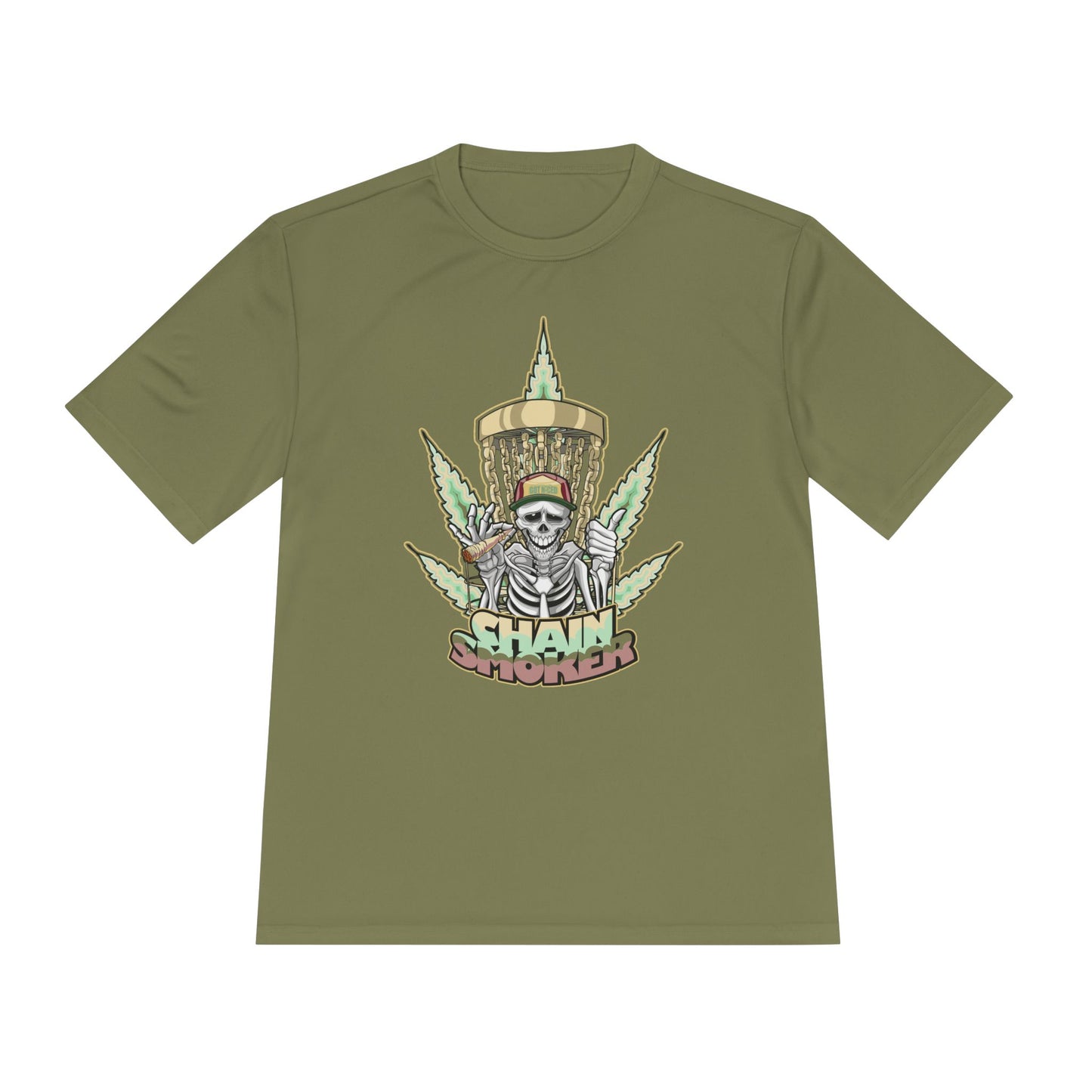 Chain Smoker Disc Golf Moisture Wicking Tee, Unisex Athletic Shirt, Disc Golf Apparel, Unique Design