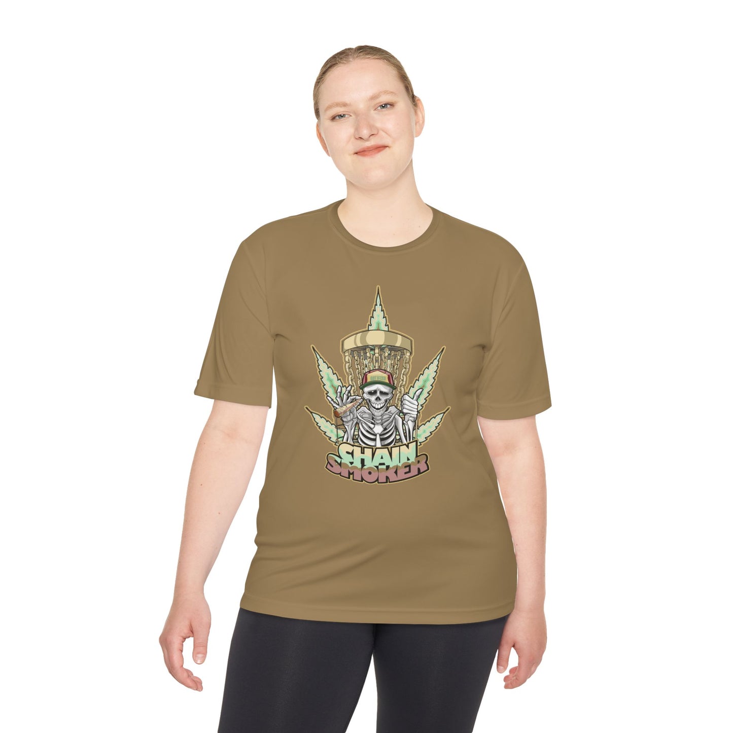 Chain Smoker Disc Golf Moisture Wicking Tee, Unisex Athletic Shirt, Disc Golf Apparel, Unique Design