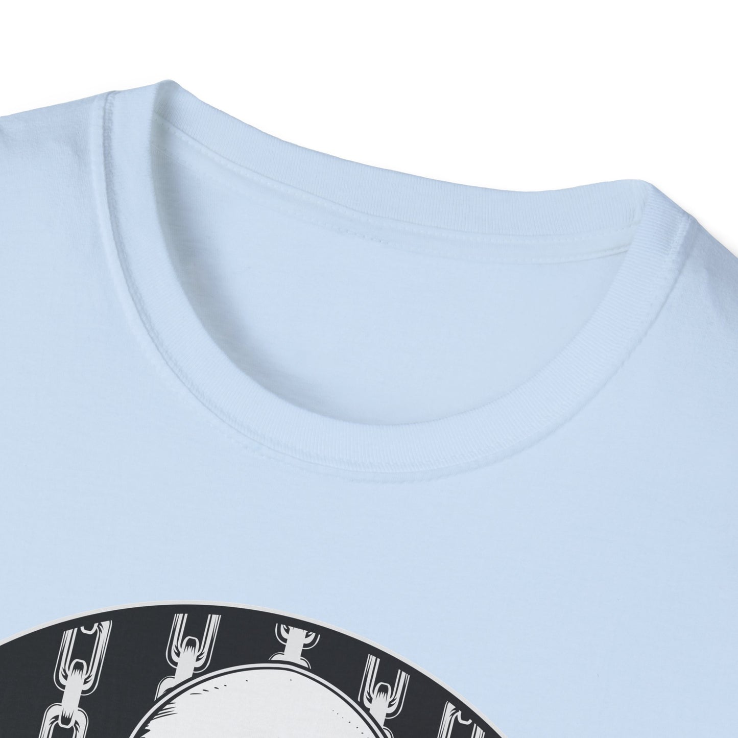 Disc Golf Skeleton Unisex Softstyle Disc Golf T-Shirt