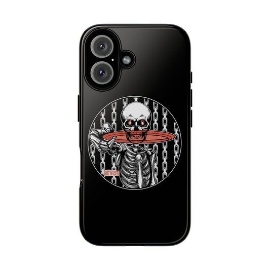 Tough Cases - Skeleton Graphic Phone Case, Edgy Phone Cover, Disc Golf Design, Unique Cell Phone Skin, Tough Protective Case