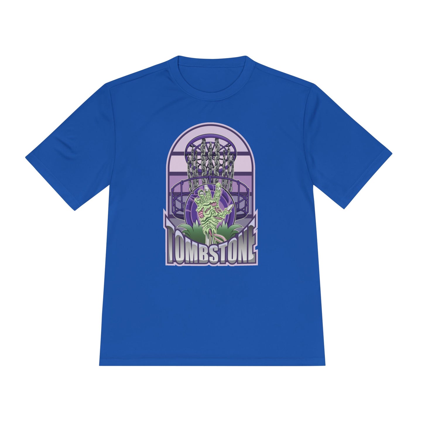 Tombstone Disc Golf Moisture Wicking Tee, Unisex Athletic Shirt, Disc Golf Apparel, Unique Design