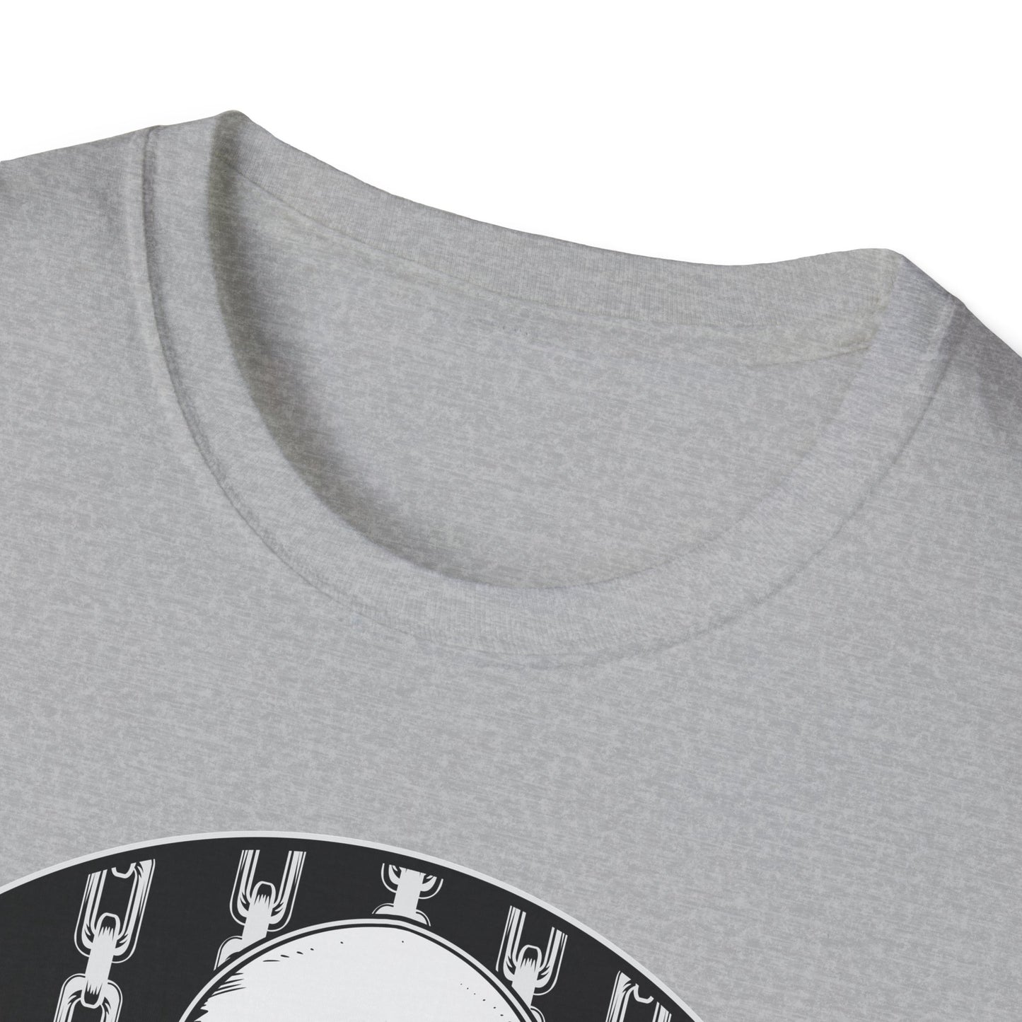 Disc Golf Skeleton Unisex Softstyle Disc Golf T-Shirt