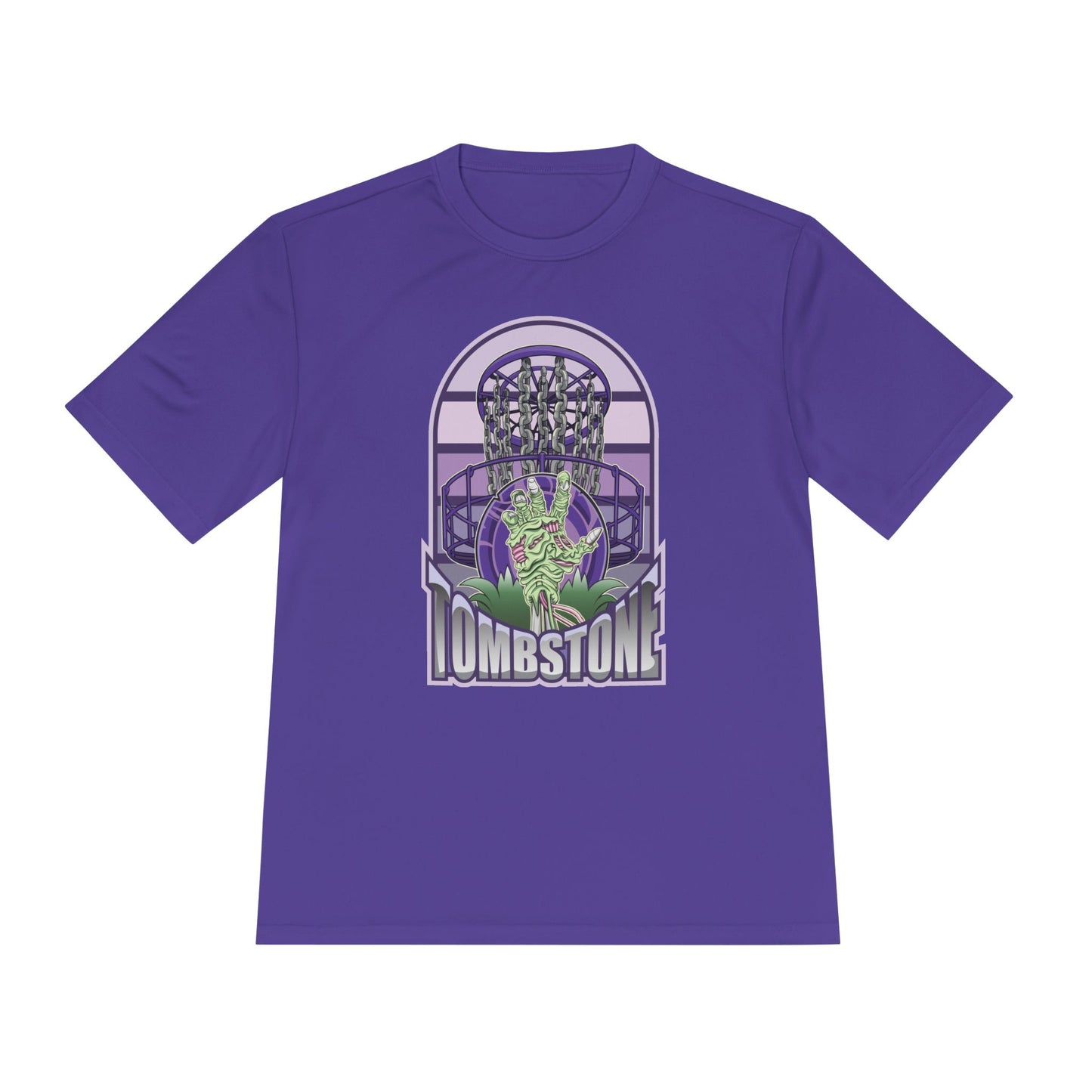 Tombstone Disc Golf Moisture Wicking Tee, Unisex Athletic Shirt, Disc Golf Apparel, Unique Design