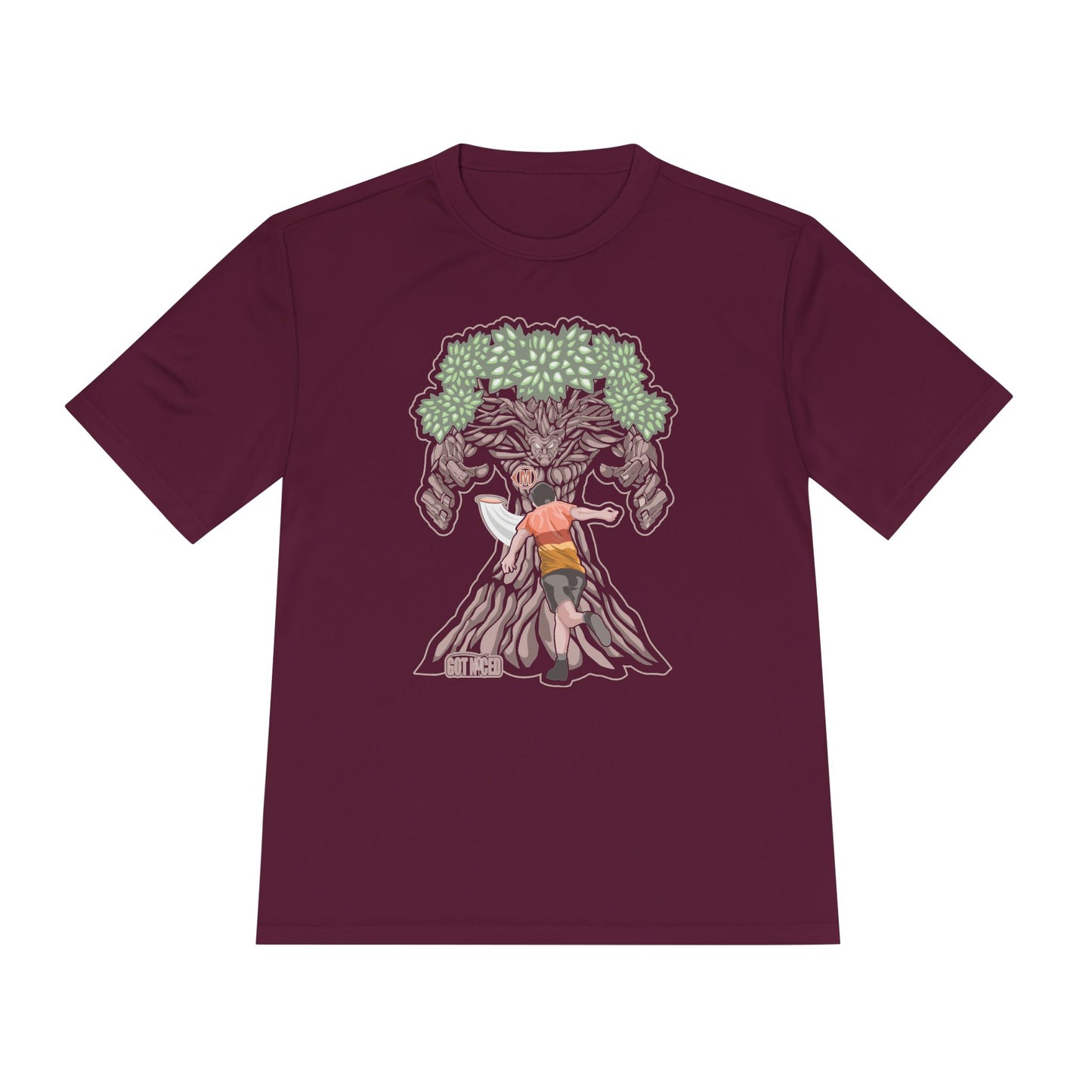 Mando Tree Disc Golf Moisture Wicking Tee, Unisex Athletic Shirt, Disc Golf Apparel, Unique Design