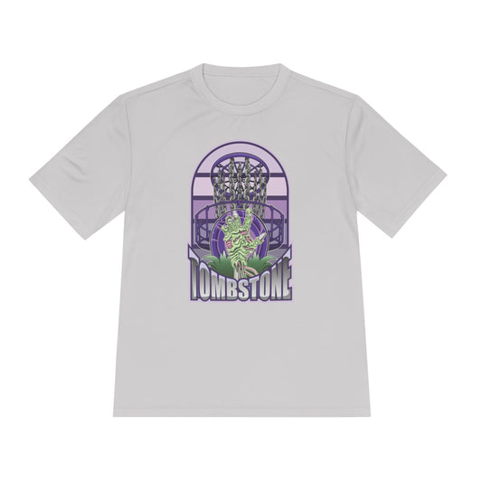 Tombstone Disc Golf Moisture Wicking Tee, Unisex Athletic Shirt, Disc Golf Apparel, Unique Design