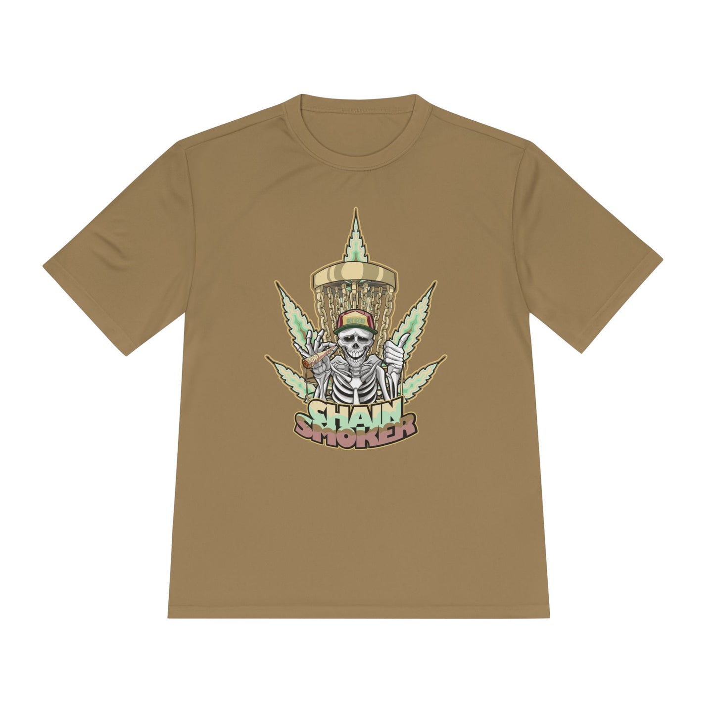 Chain Smoker Disc Golf Moisture Wicking Tee, Unisex Athletic Shirt, Disc Golf Apparel, Unique Design