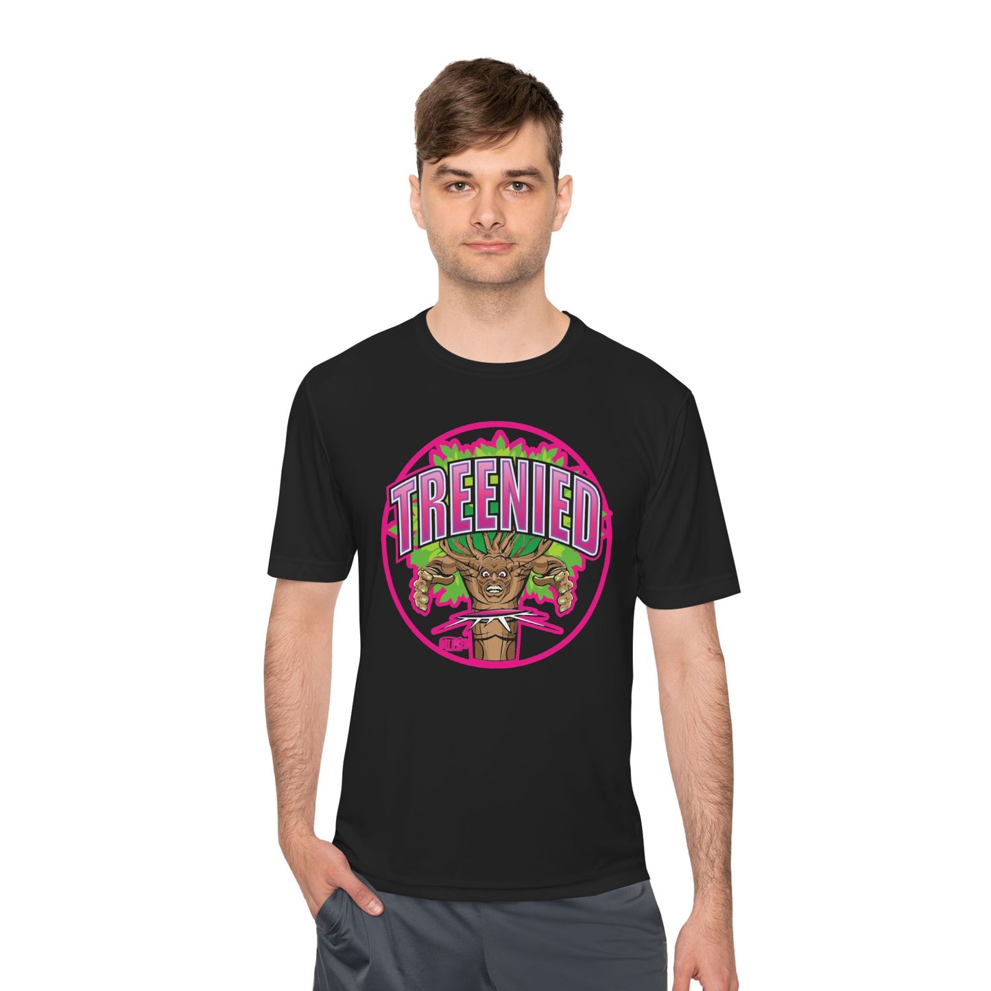 Treenied Disc Golf Moisture Wicking Tee, Unisex Athletic Shirt, Disc Golf Apparel, Unique Design
