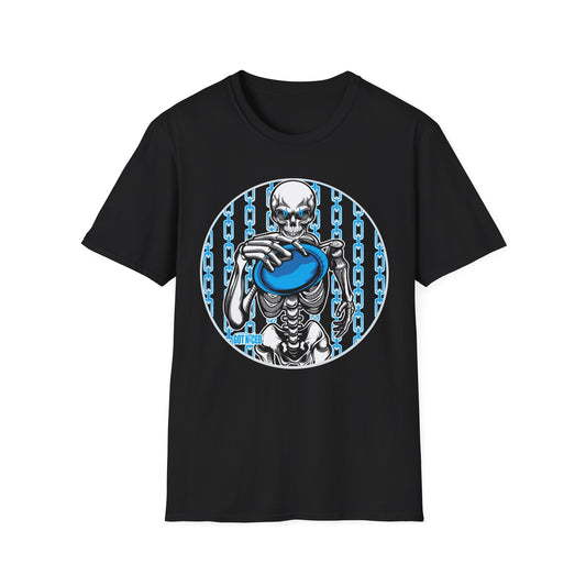 Skeleton Putt Unisex Softstyle Disc Golf T-Shirt