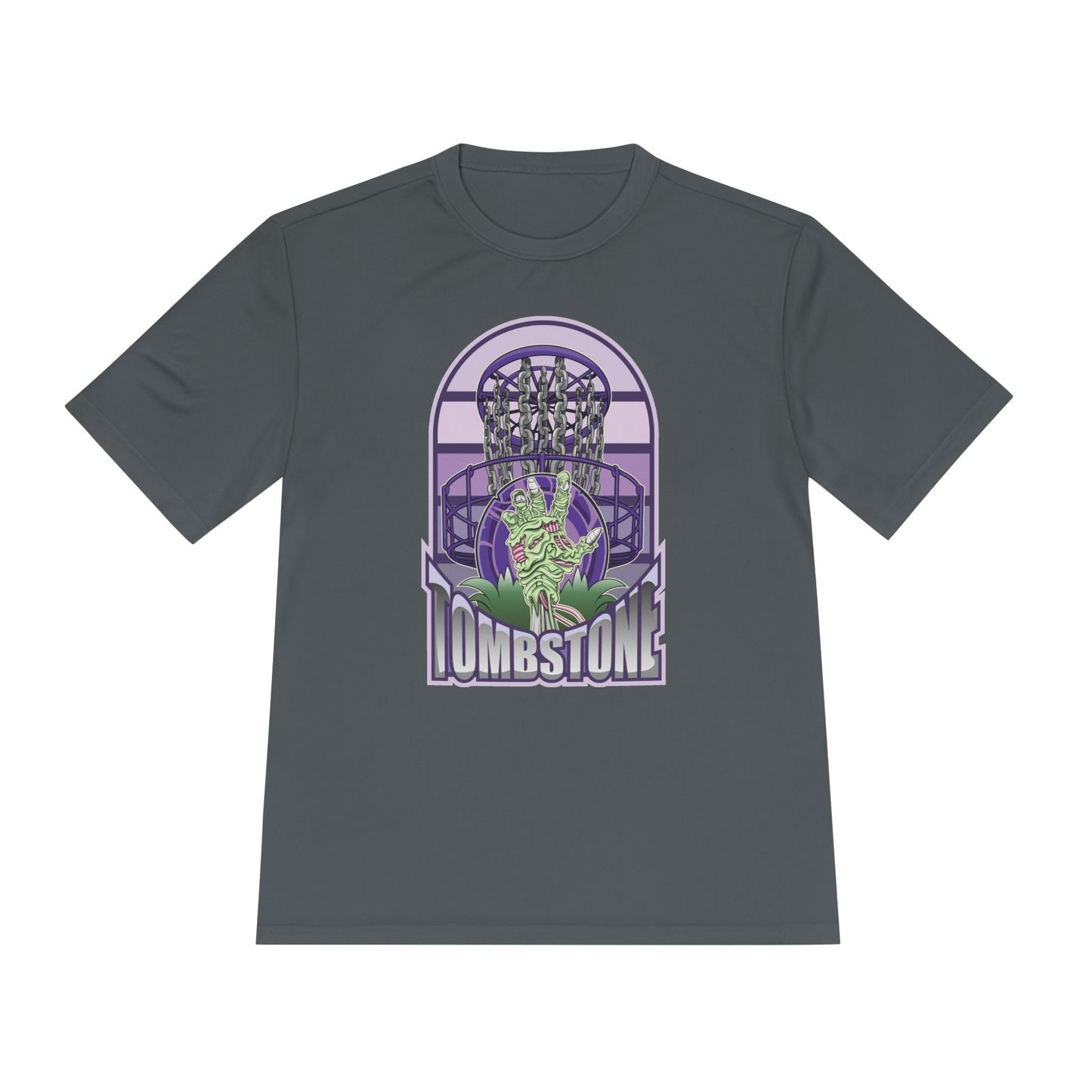 Tombstone Disc Golf Moisture Wicking Tee, Unisex Athletic Shirt, Disc Golf Apparel, Unique Design